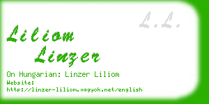 liliom linzer business card